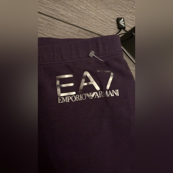 Emporio Armani Purple Cropped Athletic Leggings Authentic New W/ Tags! Medium - Picture 3 of 11